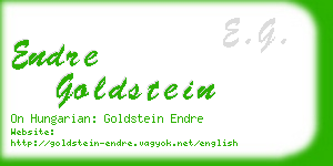 endre goldstein business card